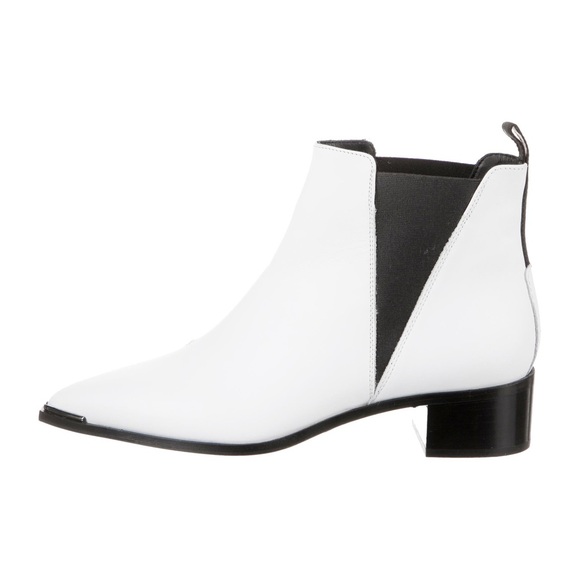 Acne Studios Shoes - Acne Studios Pointed White Short Jensen Boots